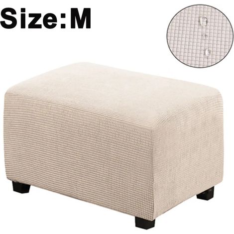 Funda elástica y cómoda para taburete Funda plegable para taburete de almacenamiento Protección de muebles Funda rectangular suave Funda para taburete con base elástica (1/5)