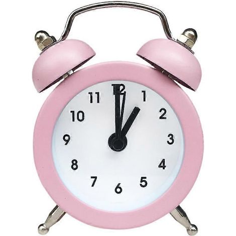 Réveil numérique portable avec cloche métallique de 7,6 cm (rose) - 1 unité (1/4)