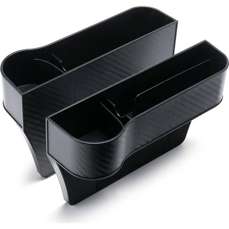 YMYNY 2-teiliges Sitzkissen aus Karbonfaser für den Vordersitz, Lückenfüller, mit USB-Ladeanschluss (1/4)