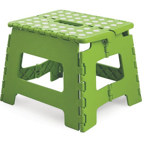 SGABELLO PIEGHEVOLE IN PLASTICA cm. 28x24x21,5 h col. Assortiti