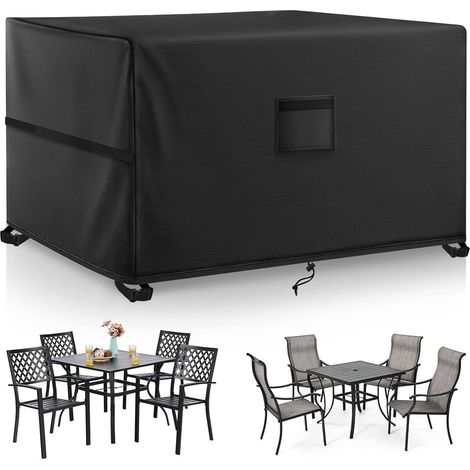 Gartenmöbel Abdeckung wasserdicht 420D Oxford UV Schutz 120x90x74cm (1/5)