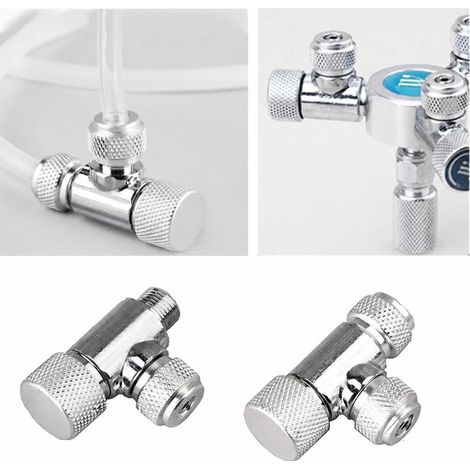 Vanne de réglage fin pour régulateur de CO2, système CO2 pour aquarium, vanne de réglage fin du dioxyde de carbone à double tête