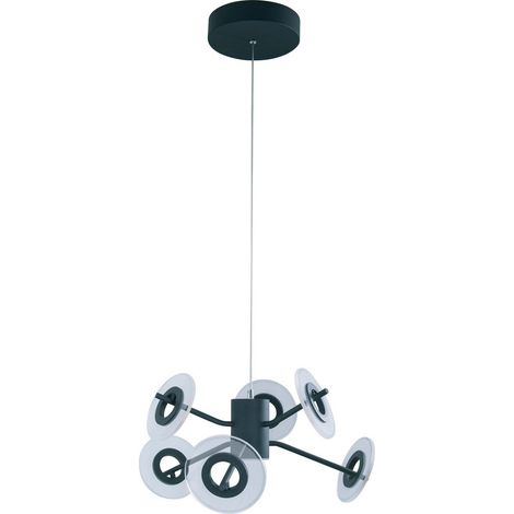 Naeve DISCUS Plafonnier LED à intensité variable, noir, 3 000 K (1/5)