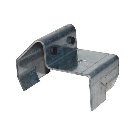 Deco Fer Forge – Sabot de portail à sceller acier galvanisé – Longueur 160mm – Hauteur 120mm – Épaisseur 4mm – Butée 50mm pour portail coulissant
