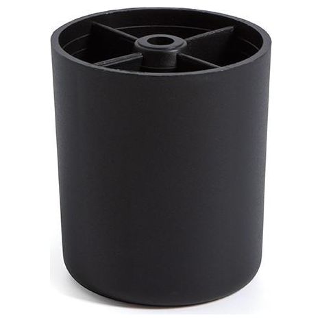 Q&Q pata plástico redonda aron d55 h70 negro , La pata de plástico redonda Aron de Q&Q es ideal para muebles, fabricada en plástico resistente, con un acabad