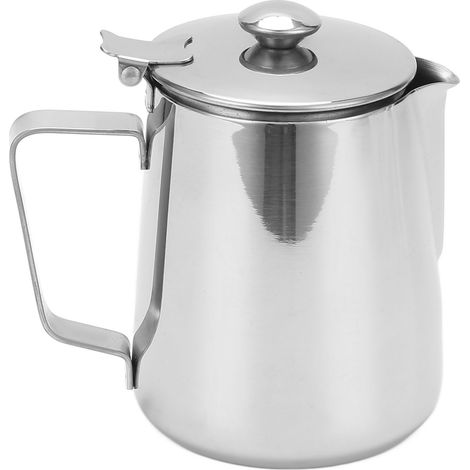 Pitcher à lait inoxydable 304 pour mousseur à lait, tasse à café avec couvercle pour maison et café, capacité 1500 ml