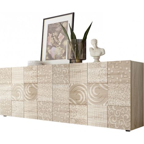 Buffet/bahut moderne 4 portes chêne samoa Orlane (1/5)