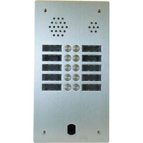 Plaque audio alu 2r 10bp 2VOICE complete URMET A83/210M