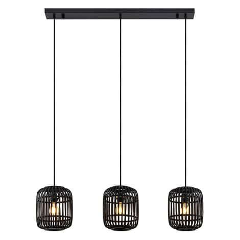 [GEBRAUCHT] B-Ware Lindby Canyana Pendelleuchte Hängeleuchte Deckenlampe Lampe Schwarz Dreiflamm674