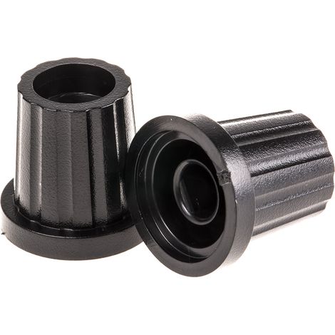 Bouton de potentiomètre RS PRO, Axe de 6.4mm, Diamètre de 19mm, Enfichable