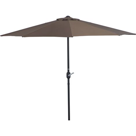 Parasol Ottavio Demi-Cercle Balcon Terrasse Élégant Chocolat (1/5)