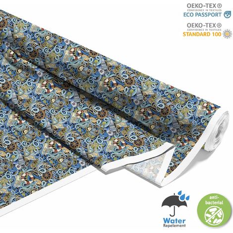 TISSUS DÉCORATIFS D'EXTÉRIEUR OXFORD - Motif Sea Graffiti I DX442 (1/5)