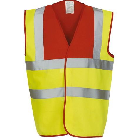 Gilet YOKO alta visibilità Giallo / Rosso XL