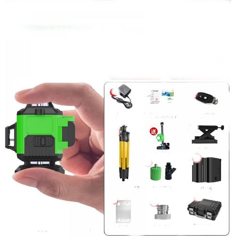 Niveau laser, Outil de niveau laser multifonctionnel 3D 12 lignes lignes horizontales verticales avec fonction d'auto-nivellement (1/4)