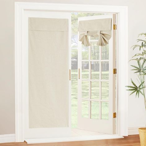 Rideau de porte occultant autocollant isolation thermique intimité sans perçage 66 x 175 cm 175 cm 66 x Beige (1/5)