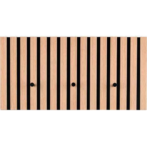 Porte manteau, Panneau mural porte-manteaux 60 cm, Grace Bois en Wood, BOITE A DESIGN