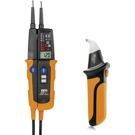 HT Instruments HT10 KIT Zweipoliger Spannungsprüfer  CAT III 1000 V, CAT IV 600 V Bargraph, LED, Opt