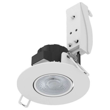 Spot encastré LED 4.5W orientable Ø 90mm blanc CCT variable 2700-3200-4000K 430lm alim 230V dimmable 40° IK06 IP44 STORM PRO