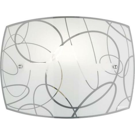 Applique Spirelli E27 40W max verre blanc corps métal (1/5)