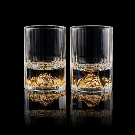 Schnapsgläser 45ml Kristall 24K Schnapsgl&xE4ser Goldberg - 2 Pcs (1/5)