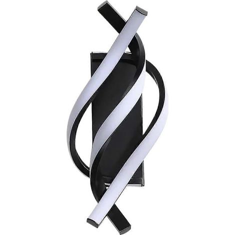 Moderne LED-Wandleuchte, gebogene Spiralform, 2er-Pack, Weiß, dreifarbig dimmbar, für Wohnzimmer