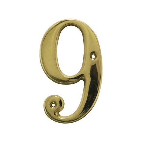 Nummer 9 Messing 10cm 2674 Freund (1/2)