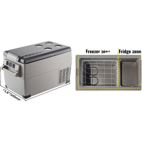 Réfrigérateur de voiture, refroidissement portable, économe en énergie, 35 L (1/2)