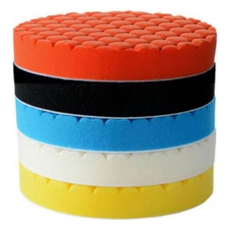 Lot de 6 disques de polissage pour meuleuse 125 mm, couleurs assorties pour polissage et finition surfaces (1/5)