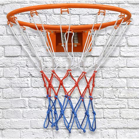 Panier de basket mural 45 cm en fer orange, double ressort, avec filet, pour entraînement FloraGrace (1/5)