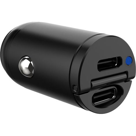Cargador de coche mini 2xusb c pd 30w (1/2)