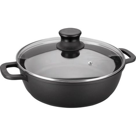 CAZUELA BAJA ALUM FUNDIDO CON TAPA 36 CM-INDUCCION - 25835