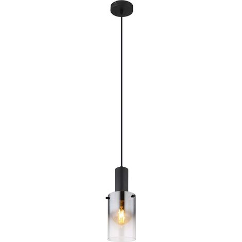 Globo - lámpara colgante - FLORENTINA - negro - vidrio - Ø 13cm - (1/5)