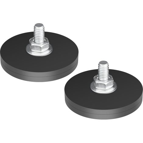 pezzi staffa di montaggio magnetica M6 bulloni da 5 mm universali per barra luminosa a LED, luce di lavoro a LED, auto, camion, veicolo fuoristrada 4x4