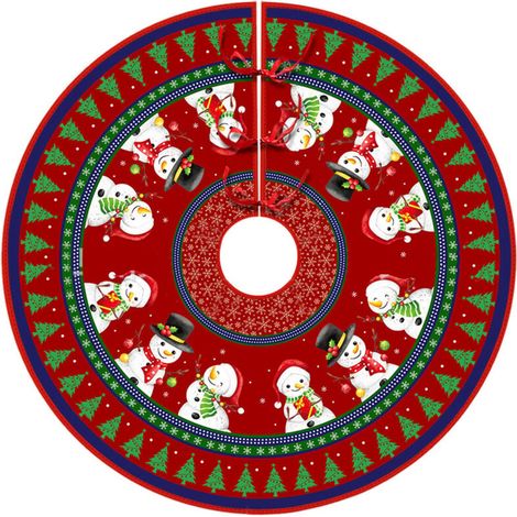 Weihnachtsbaumdecke, rustikale Weihnachtsbaumdecken, Weihnachtsdekoration für Feiern drinnen und draußen, Weihnachtsbaumschmuck (1/4)