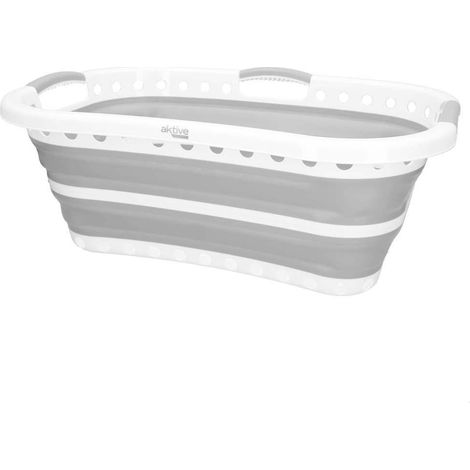 Aktive Cesta plegable polivalente gris y blanco 17 litros (1/3)