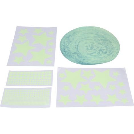 Sticker mural étoile lumineuse à faire soi-même, papier peint PVC pour la décoration de la chambre d'enfant (1/5)