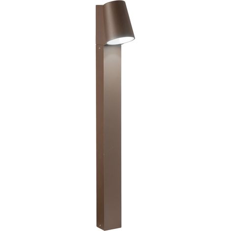 Borne lumineuse de jardin LED en aluminium Owen - Marron (1/2)