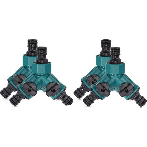 4er Set Schlauchverbinder 2-Wege-Ventil Schnellverbinder Wasserregelventil 2-Wege-Absperrventil Verteiler Wasserhahn (1/5)