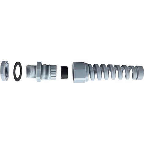 Presse-étoupe PG13.5 en Nylon 66 pour câble de 6mm à 12mm, avec contre-écrous, IP68 ( Prix pour Sachet de 10 ) (1/2)