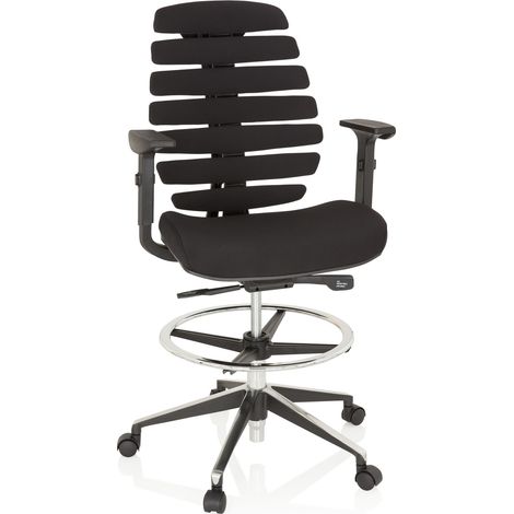 Bürostuhl / Drehstuhl ERGO LINE II WORK Stoff schwarz hjh OFFICE (1/5)