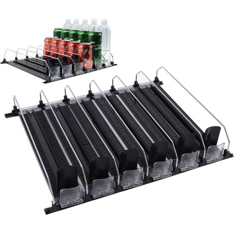 Regalschieber für Supermärkte, automatischer Getränkeschieber für Gefrierschränke in Convenience-Stores, Kugellagerausführung, 38 cm, schwarz. (1/5)