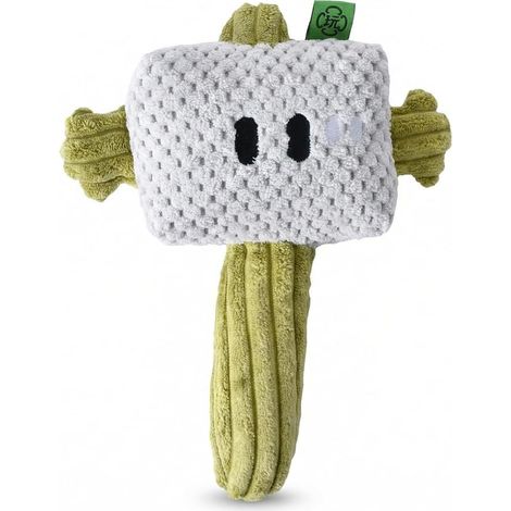 Interactive Dog Toy Dog Chewable Soft Toy Cleans Teeth Puppies Medium Dogs Hammer Design Sound Pet Grey Green