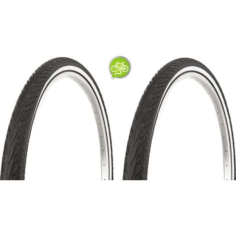 2x Pneu vélo électrique anti crevaison 700 x 45c = 28 x 1 5/8 x 1 3/4 (47-622) avec bande réfléchissante vae e-bike vélo vtt ville vtc pneus