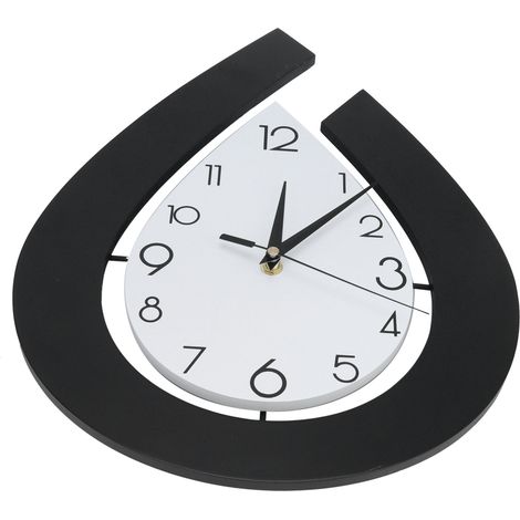 Horloge murale de style nordique à la forme unique, silencieuse, idéale pour le salon, le café et le magasin. (1/5)