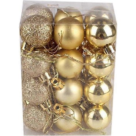 Décorations de Noël d'intérieur, 48 boules de Noël de 30 mm à suspendre pour sapin, décoration de fête à la maison (1/4)