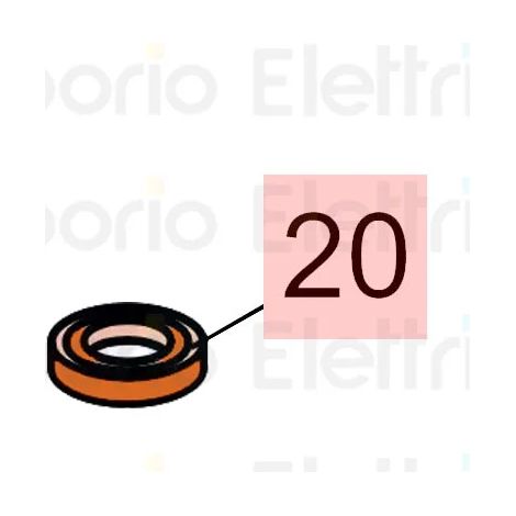 620 - joints à double lèvre pour piston de barriere 620 (10pc) - FAAC 7095095 (1/3)