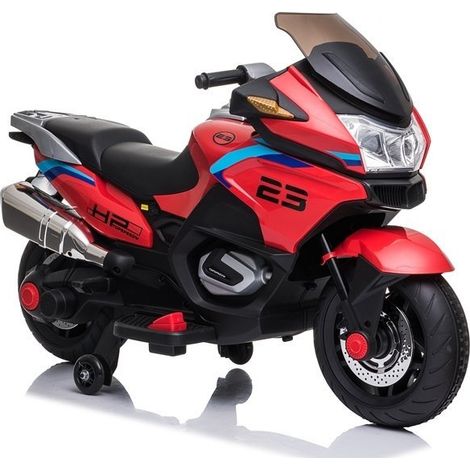 Moto elettrica per bambini XMX609 con lettore MP3 e luci LED, colore rosso. (1/5)