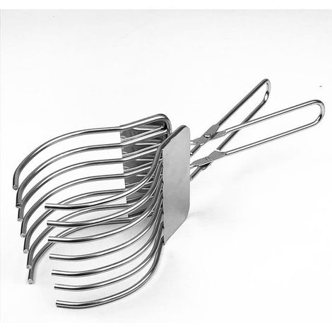 Clip d'aide à la découpe en acier inoxydable - Outil de découpe précise pour viande, pain, poisson et pizza - Adapté au barbecue - Accessoire de cuisine (1/5)
