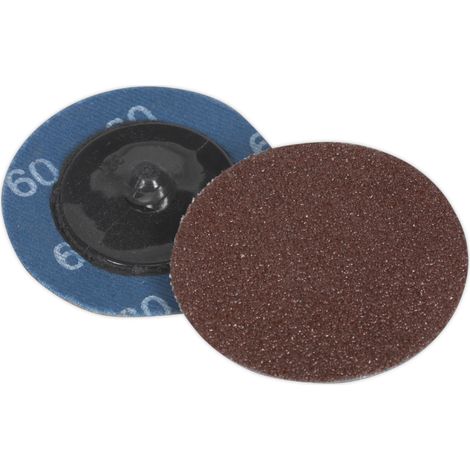 Sealey 50mm Quick Change Sanding Disc 60Grit - Pack of 10 PTCQC5060