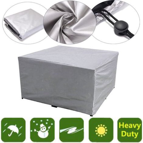 Housse de protection rectangulaire pour meubles de jardin, en polyester, imperméable, anti-poussière, anti-UV, pour chaise ou table de jardin (dimensions : 225×116×82cm)